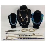 Costume Jewelry: J. Crew gold tone necklace, Cut