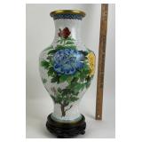 Chinese Cloisonne Vase With Floral Design
