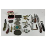 Pocket Knives, Belt Buckles, Pocket Watches, Budwe