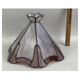 Stained Glass Lamp Shade With Pink Panels