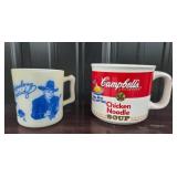 Hopalong Cassidy Milk Glass Mug, Campbellï¿½s Soup M