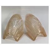 Art Deco Frosted Glass Slip Shades