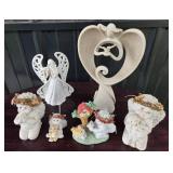 Angel And Cherub Figurines, Sandstone Design