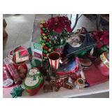Christmas Decor Including Ornaments, Tableware
