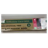 6.5-Foot Pre-Lit Black Madison Pine Christmas Tree