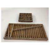 2 Hamilton Co. Antique Letterpress Trays Shadow