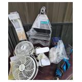 Home Essentials With Shower Caddy, Fans, Umbrella