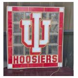 Indiana University Hoosiers Stained Glass Panel