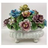 Capodimonte Porcelain Italy Multicolored Flowers