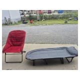 Foldable Adjustable Cot & Folding Chair