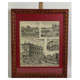 Hand-Colored Fort Wayne Engraving Print