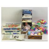 Board Games, VHS Tapes, Easter-Themed Items