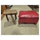 Vinyl Footstool With Storage 18 in. X 24 in. X 13