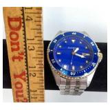 Elgin Blue Dial Stainless Steel Watch