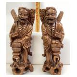 Carved Wooden Chinese Figures