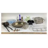 Glassware, Silverplate, Ceramic Vases