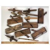 Wooden Moulding Planes, Marking Gauges, Awls
