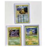 3 Pokemon Vintage Holographic Cards