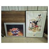 Colorful, Expressive Framed Print Of A Raccoon