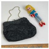 Beaded Purse Made In Japan, Japanese Stockinette D