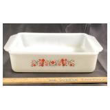 Fire-King Primrose Milk Glass Baking Dish