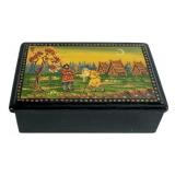 Hand painted Russian lacquer box by artist A.