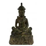 Antique bronze Phra Upakut Buddha statue