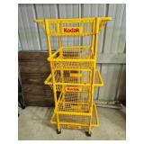Kodak Yellow Plastic Wheeles Display Rack With 5