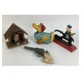 Nutcracker , Tin Duck, Weatherhouse, Cap Gun