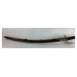 India Curved Etched Cavalry Sword Deg Tegh Fateh