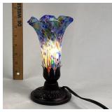 Multicolor Art Glass Tulip Lamp