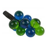 Lucite Green Blue Glass Grape Cluster Sculpture