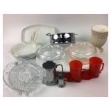 CorningWare, Glass Serveware, Plastic Mugs