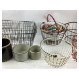 Egg Baskets And Stoneware Crocks