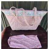 Vera Bradley Pink Floral Tote, Quilted