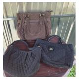 Vera Bradley Quilted Handbags in Brown, Black
