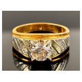 14k Stamped Gold Ring 7.91g TW including stone