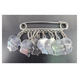 Elco Sterling .925 Silouette Family Tree Pin 13.16