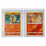 2 Pokemon Holographic Charmander Cards