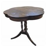 Mahogany Six Lobe/Scalloped) Pedestal Side Table