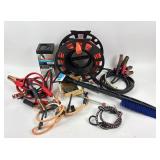 Jumper Cables, Extension Cord Reel, Bungee Cords