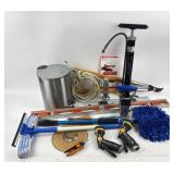 Tools: levels, Fiskars, Pump