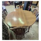 Maple Dining Table 41 in. Round With One Leaf 14