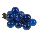 Blue lucite acrylic grape cluster With Wood Stem