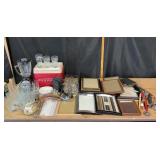 Oster Blender, Coleman Cooler, Coca Cola Glasses