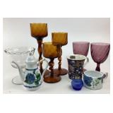 Amber, Purple Glassware, Harrods Mug, Porcelain Te