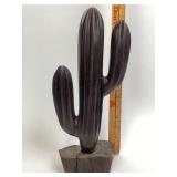 Wooden Cactus Sculpture