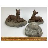 Massarelli Stone Deer Sculptures