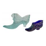 Fenton Glass Shoe Figurine