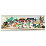 Plastic Dinosaurs, Toy Vehicles, Building Blocks